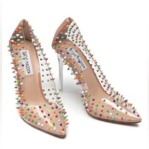 Steve Madden Multicolor Studded Clear Heels